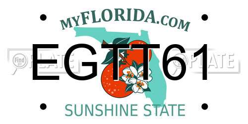 EGTT61 Florida License Plate