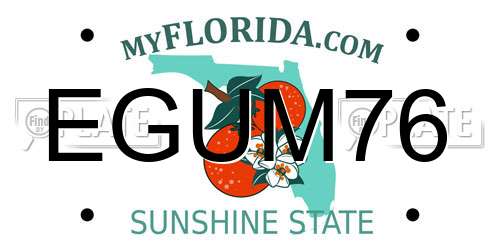 EGUM76 Florida License Plate