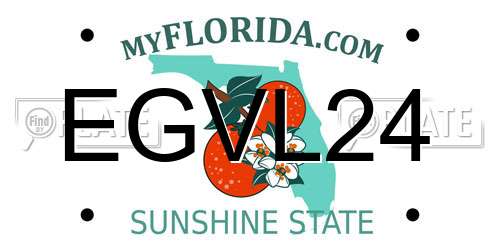 EGVL24 Florida License Plate