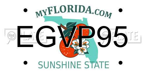 EGVP95 Florida License Plate