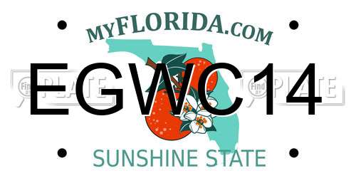 EGWC14 Florida License Plate