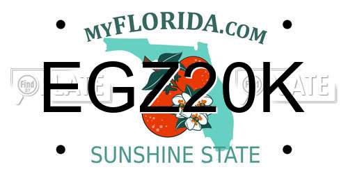 EGZ20K Florida License Plate