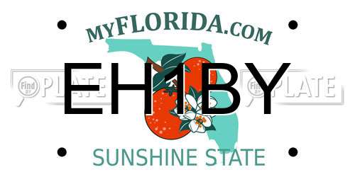 EH1BY Florida License Plate