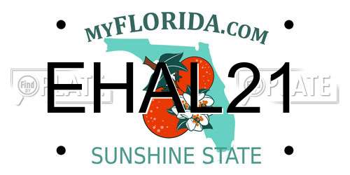 EHAL21 Florida License Plate