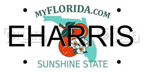 EHARRIS Florida License Plate