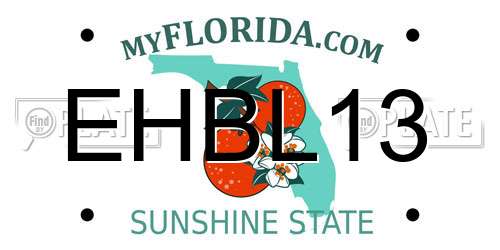 EHBL13 Florida License Plate