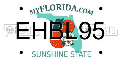 EHBL95 Florida License Plate
