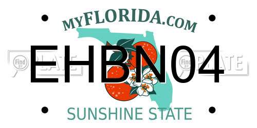 EHBN04 Florida License Plate