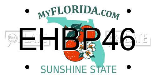EHBP46 Florida License Plate