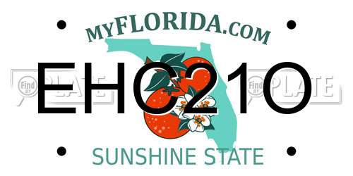 EHC21O Florida License Plate