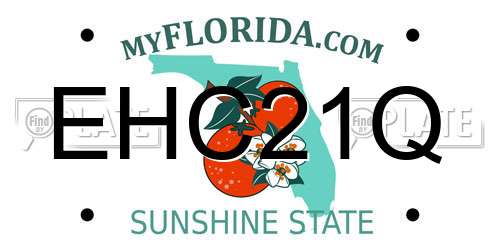EHC21Q Florida License Plate