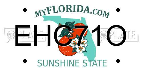 EHC71O Florida License Plate