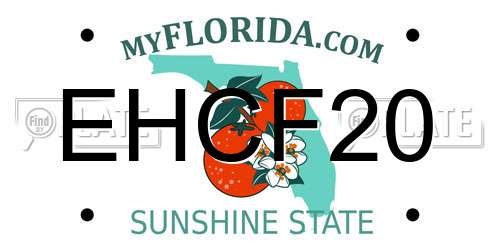 EHCF20 Florida License Plate