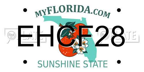 EHCF28 Florida License Plate