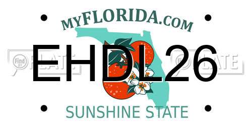 EHDL26 Florida License Plate