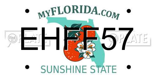 EHFF57 Florida License Plate