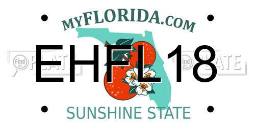 EHFL18 Florida License Plate
