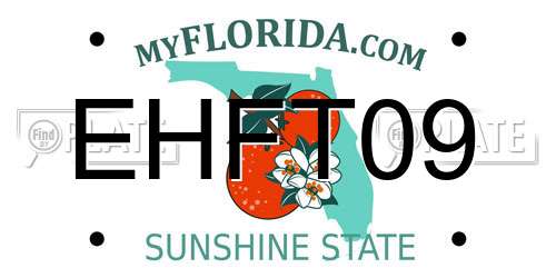 EHFT09 Florida License Plate