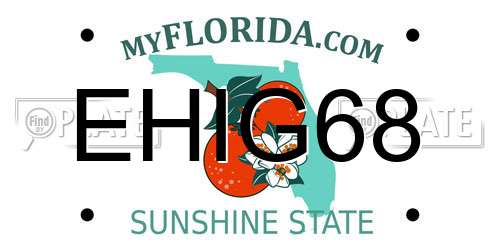 EHIG68 Florida License Plate