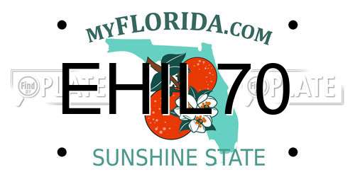 EHIL70 Florida License Plate