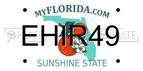 EHIR49 Florida License Plate