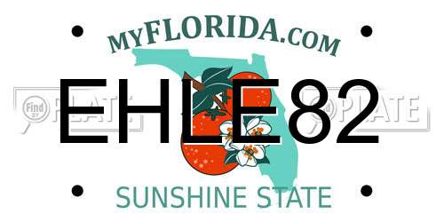 EHLE82 Florida License Plate