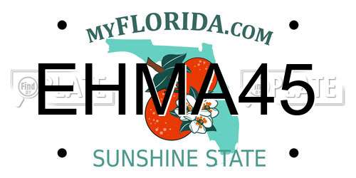 EHMA45 Florida License Plate