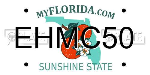 EHMC50 Florida License Plate