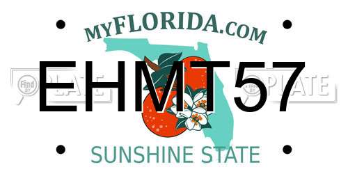 EHMT57 Florida License Plate