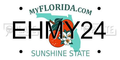 EHMY24 Florida License Plate
