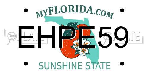 EHPE59 Florida License Plate