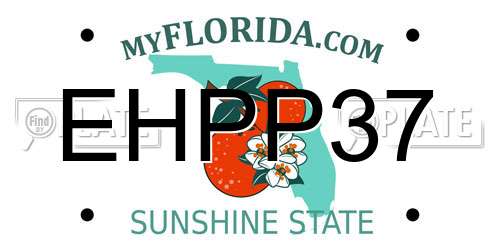 EHPP37 Florida License Plate