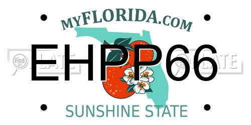 EHPP66 Florida License Plate