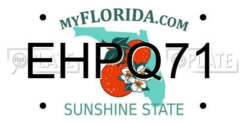 EHPQ71 Florida License Plate