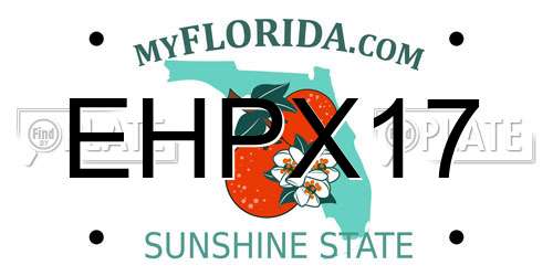 EHPX17 Florida License Plate