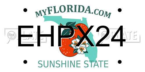 EHPX24 Florida License Plate