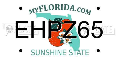 EHPZ65 Florida License Plate
