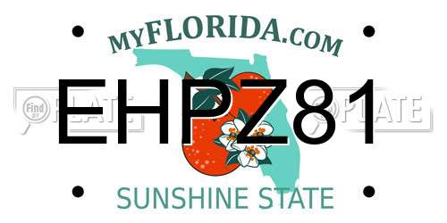 EHPZ81 Florida License Plate