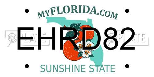 EHRD82 Florida License Plate