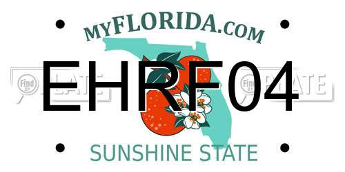 EHRF04 Florida License Plate