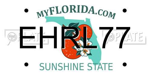 EHRL77 Florida License Plate