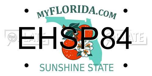EHSP84 Florida License Plate