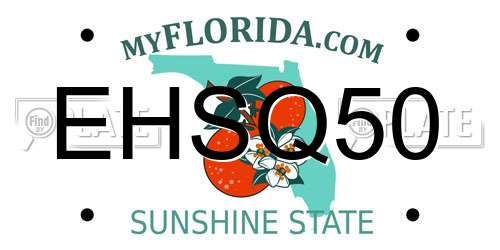 EHSQ50 Florida License Plate