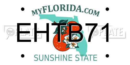 EHTB71 Florida License Plate