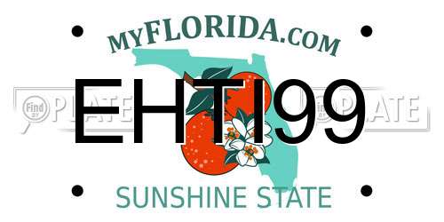 EHTI99 Florida License Plate