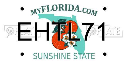 EHTL71 Florida License Plate