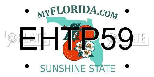 EHTP59 Florida License Plate