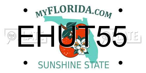 EHUT55 Florida License Plate
