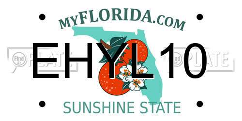 EHYL10 Florida License Plate