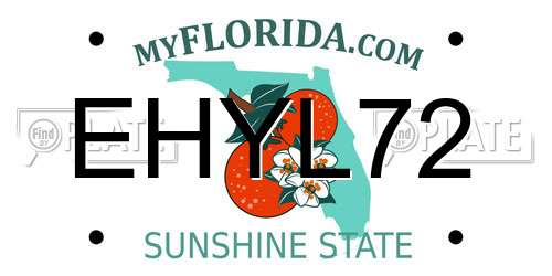 EHYL72 Florida License Plate